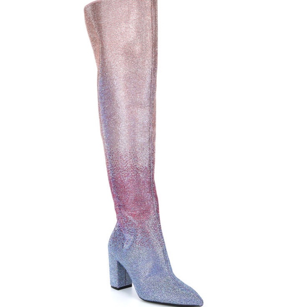 Gianni Bini Pink and Blue Heeled Boots